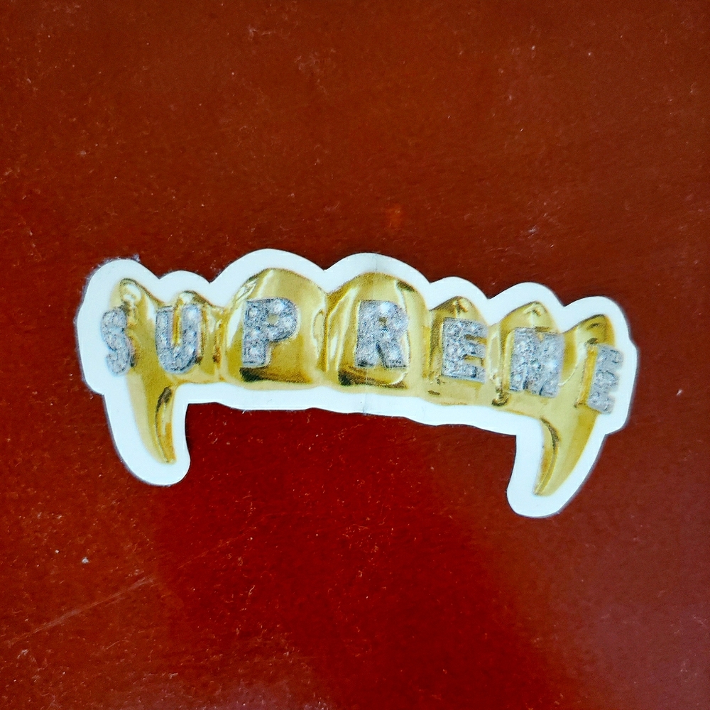 Supreme Gold Fronts (Fuck Em All) Sticker